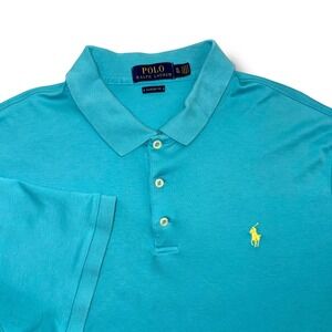 Polo Ralph Lauren Mens XL‎ Classic Fit Turquoise Short Sleeve Polo Shirt Pony